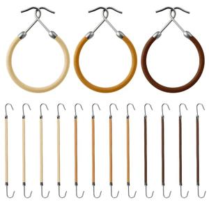 Hotop 15 Pieces Elastic Hook Hair Tie Styling Ponytail Holder Hooks Cord for Long Curly Hair(Apricot, Yellow-brown, Coffee)