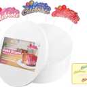 16 Inch Cake Drums,Smooth Edge Cake Board Round White(12-Pack) 1/2 Inch Thick,Sturdy Cake Boards for Birthday Wedding Heavy or Multi-Tiered Party Cakes