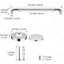 Anti Slip Shower Grab Bar 32 Inch,Chrome Stainless Steel Bath Grab Bar