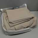 MooMee Bedding Duvet Cover Set 100% Washed Cotton Linen Like Textured Breathable Durable Soft Comfy (Heathered Tannish Linen Grey, Alaska King 132"x120")