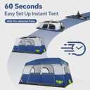 PEAK OUTDOORS Instant Tent 8 Person Tents for Camping, 60 Second Easy Setup Portable Camping Cabin Tent with Rainfly, Waterproof Pop Up Tents for Family Camping & Hiking with Expandable Carry Bag