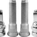 M14x1.5 Chrome Wheel Lug Stud Nut Set HCPZ1012A HCPZ1012B Compatible with 2003-2023 Ford F250 F350 F450 F550 Super Duty Excursion F-53 (4PCS)