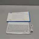 OMOTON Bluetooth Keyboard, Backlight Wireless Rechargeable Keyboard for iPad, iPad Pro, iPad mini, iPad Air with Illuminated LED (White)