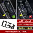 Gas Gear Shift Panel Cover Decals for Honda Accord 2023 2024 2025 11th Gen Accessories ABS Carbon Fiber Stickers