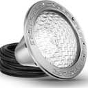 CAtArt 10 Inch Pool Light for Inground Pool (White), AC120V LED Pool Lights Suitable for 10 Inch Wet Niche, 35W, 100 Foot Cord