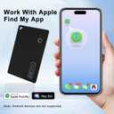 Wallet Tracker Card, Credit Card Size, Ultra-Thin Smart Tracker for Wallet, Works with Apple Find My (iOS Only), Rechargeable Bluetooth Tracker, Wireless Charging, Item Finder for Passport, Luggage