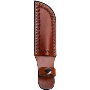 Hulara Genuine Leather Knife Sheath  Handmade Leather Knive Holder with Belt Loop, Fits 4-10" Blade  Fixed Blade Knife Sheaths, Knifes Scabbard for Belt (8 inch, Brown Zig-zag)