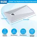 Outdoor Grills Grease Tray Replacement Parts for Monument 17842 24367 35633 24633 13892 Gas Grill, Stainless Steel Grease Tray Parts for Monument 4 Burner Gas Grill D425 D405 41847NG 25392