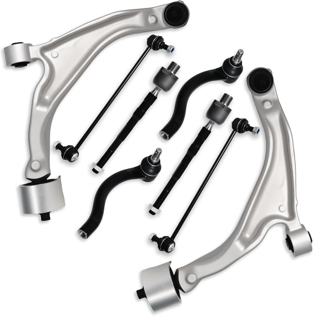 8Pcs Front Lower Control Arm Stabilizer Sway Bar End Link Inner/Outer Tie Rod End Link Fit for Honda Pilot 2009 2010 2011 2012 2013 2014 2015, K621550 K621551 ES800825 ES800824 K750124