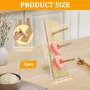 2 Pcs Wood Donut Wall Stand Reusable Doughnut Display Stand Decorative Bagel Holder Multipurpose Doughnut Holder for Dessert Table