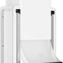 Steel Dog Door for Wall, Energy Efficient Pet Door, Telescoping Tunnel and Steel Frame, Double Magnetic Flaps and Two Sliding Lock Panels, Easy to Install, White, Medium