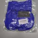 Women Modest Tummy Control Bikini Set High Waisted Ruched Bathing Suit Halter Tie Side Swimsuit (Blue, S)