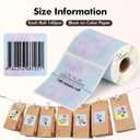 3 Rolls Square Thermal Labels Paper for Phomemo M220 M200 M221 M110 Labels Maker, 1.96 x 1.96 Waterproof Sticker Mini Printer Paper for DIY Barcode Logo Journal Notes Memo, Gradient