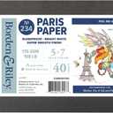 Borden & Riley 5" x 7" #234 Paris Paper for Pens Hardcover Sketch Book, Side Spiral, 108 lb., 40 Micro-Perfed White Sheets, 1 Book Each