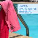 FROGG TOGGS Chilly Pad, Instant Cooling Towel, Long Lasting, Reusable, Sports and Outdoors Neck Towel 33x13 (Hivis Lime Green)