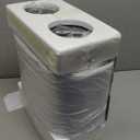 Rinweey 26" Modern Clear Glass Table Lamps Set of 2,Nightstand Lamp with USB A+C Ports & AC Outlet,Bedside Lamps with 3-Way Dimmable Touch Control Night Light for Bedroom Living Room(Bulbs Included) (White)