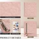 Womens Wallet,Slim Small Wallet Women RFID Bifold Compact Wallets for Women 3D Embossed Leather Wallet with ID Credit Card Holder Zipper Coin Pocket Pink