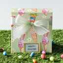 2 x WRAPLULU Easter Wrapping Paper - 4 Jumbo Sheets, 28 * 40 Inches - Green Bunny Gift Wrap with Carrots, Ice Cream, Eggs and Floral, Perfect for Kids Easter Spring Birthday