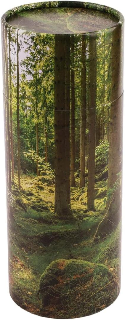 NEWDREAM:The Biodegradable Urns for Human Ashes is Designed to Scatter The Cremated Ashes of Your Loved One in Your Favorite Place,Scattering Urn (L5Wx12H, Sunshine in The Forest)