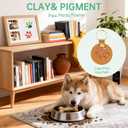 Lewrwet Dog Paw Print Kit with Fur Keepsake Keychain, Clay Paw Impression for Dogs, Easy DIY Pet Memorial Gift, Personalized Puppy Paw Print Ornament for Dog Lovers