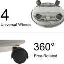4 Packs 13 inch Plant Caddy with 4 Wheels and Drainage Tray,Round Flower Pot Mover,Garden Rolling Plant Stand with Wheels,Plant Pallet Dolly for Heavy Duty Planter,Loading Capacity 110Lbs