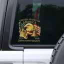 UNLRAE 2PCS Car Stickers250th Anniversary Decal, Car Accessories Waterproof Self-Adhesive Bumper Sticker, 1776-2026 American Flag Decoration Decal, Fit for All Trucks, SUVs (Yellow D, 8 inch)