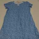 Zeagoo Women's Casual A-Line Dresses with Pockets Summer Floral Tshirt Dress Short Sleeve Mini Dress Flowy Sundresses, L