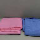 HOMEXCEL Hot Yoga Towels 2 Pack, (26.5" x 72") Non-Slip & Ultra-Absorbent Microfiber Yoga Mat Towels for Hot Yoga, Pilates, Exercise, Fitness, Bikram and Workout, Blue/Pink