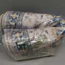 RELEANY Vacuum-Friendly Area Rugs 2'x8' Machine Washable, Non-Slip, Floral Vintage Distress Print Pattern Medallion Carpet for Living Room Bedroom Brick Navy Blue Orange Colorful