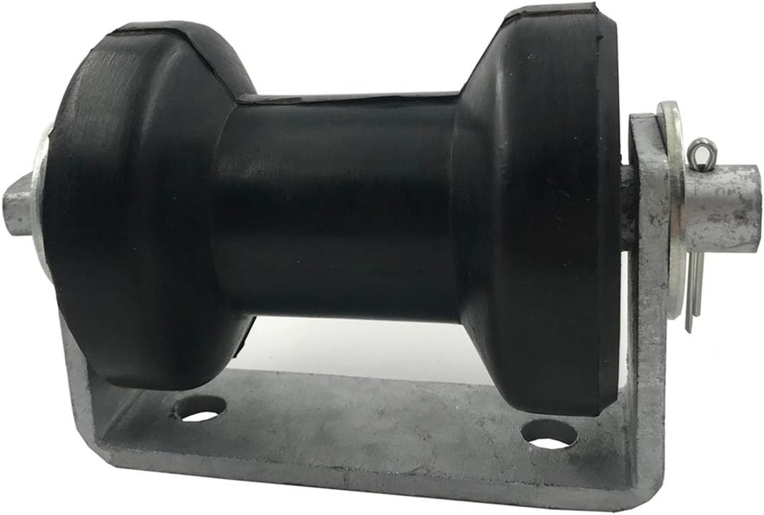 4" Boat Trailer Spool Stationary Keel Base Roller Bracket Assembly for 2" -2-1/2" Trailer Tongue Frame