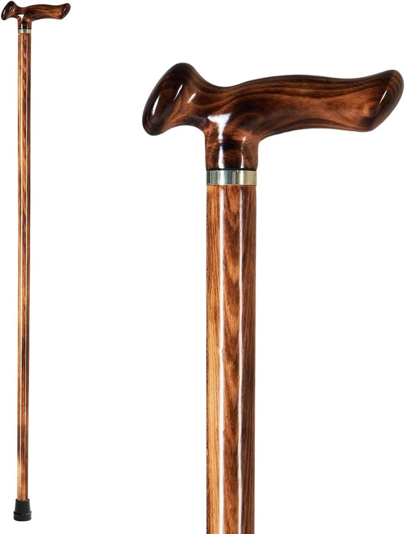 Solid Wood Walking Stick for the Elderly, Suitable for Both Men and Women