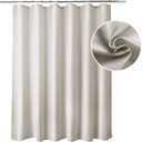 Titanker Fabric Shower Curtain Liner Washable, 70 x 72 Inches, Khaki Shower Liner Fabric with 2 Magnets, Waterproof Bathroom Shower Liner Soft Lightweight Polyester, Khaki
