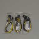 3 Pin PCI-E to 8 Pin(6+2) PCI-E (Male to Male) GPU Power Cable (50cm) Not Include Card, Pack Of 3
