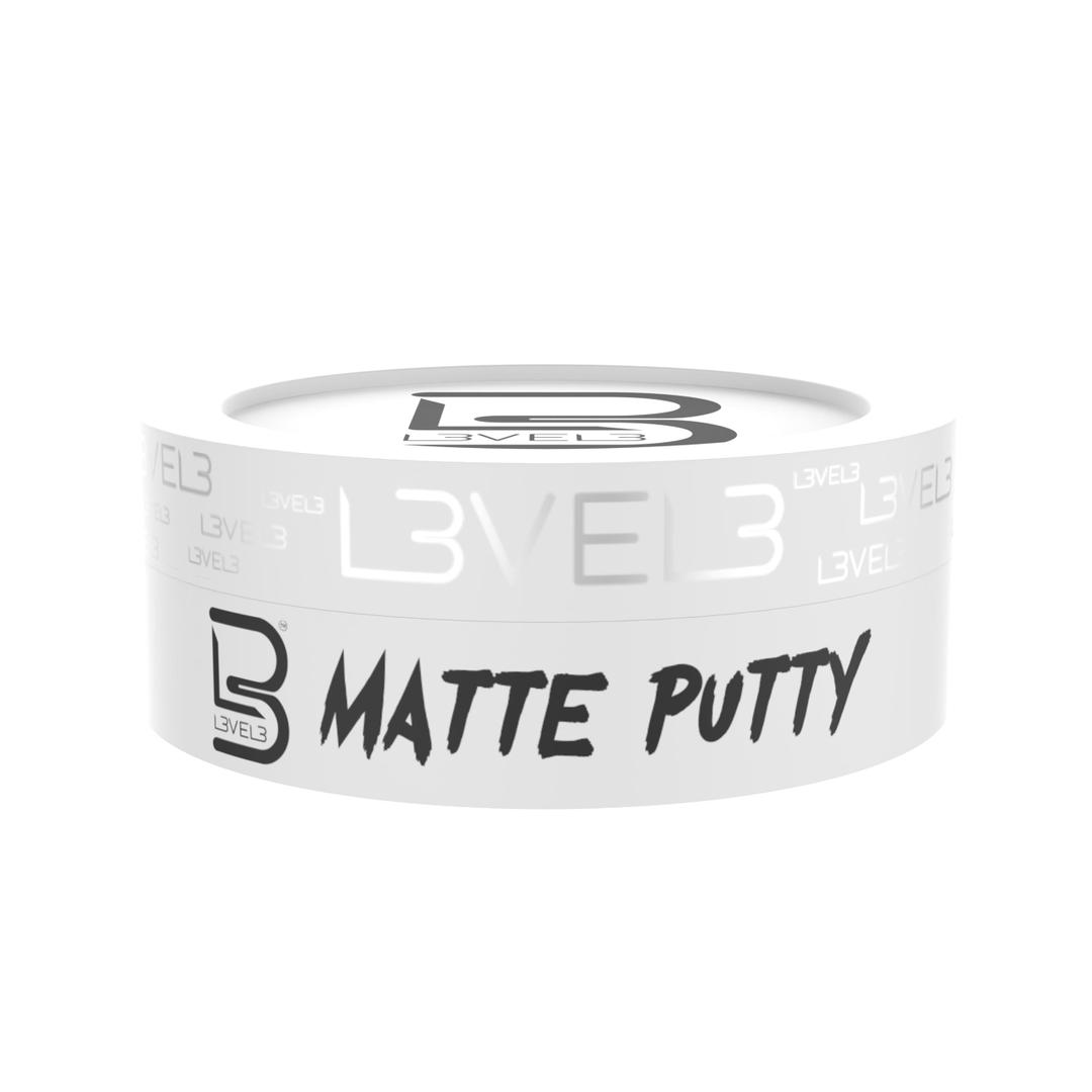 L3 Level 3 Matte Hair Putty for Men and Women, Styling Clay, 5 oz