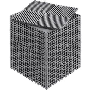 VEVOR Interlocking Drainage Mat, 12 x 12 Modular Interlocking Cushion, 24 Pcs Splicing Drainage Mats, Non-Slip Gray PP Drainage Floor Tile and Shower Mat, for Garage, Garden, Kitchen & Outdoor (Grey)