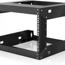 6U Wall Mount Open Frame 19 Inch Server Equipment Network Cabinet, 19.7" W x 18" D x 14.2" H