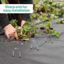 Landscape Staples U4Inch 160Pack,Galvanized Garden Stakes Yard Stakes Garden Staples Prefect for Weed Barrier Fabric,11 Gauge Landscape pins for Tent,Balloons, Irrigation Tube.