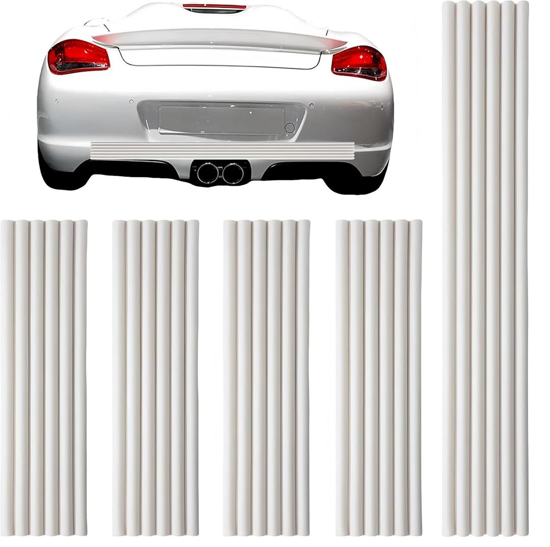 DIY Car Bumper Guard Rear Bumper Protector 5PCS Car Bumper Protector for SUV Cars Trucks, Garage Wall Be Also Suitable to Front Bumper Guard,No Residue Anti Scratch (White)