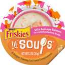 Purina Friskies Grain Free Lickable Cat Food Toppers Lil Soups With Sockeye Salmon in Chicken Broth - (Pack of 8) 1.2 oz. Cups (EXP 02/29/28)