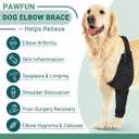 Dog Elbow Protector Brace, Dog Leg Sleeves Anti-Licking for Arthritis, Hygroma, Pressure Sores, and Calluses, Dogs Elbows Pads & Shoulder Brace for Elbow Dysplasia and Injury Recovery, Left XL
