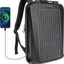 Ultra-Portable 13W EVA Hard-Shell Solar Backpack with Built-in Solar Panel, Combination Lock, 15L Storage & Breathable Back Support for Laptops, Tablets, Hiking, and Travel, Small
