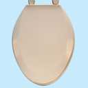 Centoco 1600BN Closed Front with Cover Top Mount Plastic Hinge, Elongated, Bone