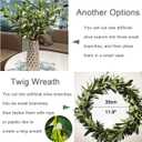 Heleze 39 Inch Artificial Olive Branches for Vases, Fake Plants Greenery Stems with 222 Leaves Faux Olive Tree Branches Home Decor Indoor 4PCS