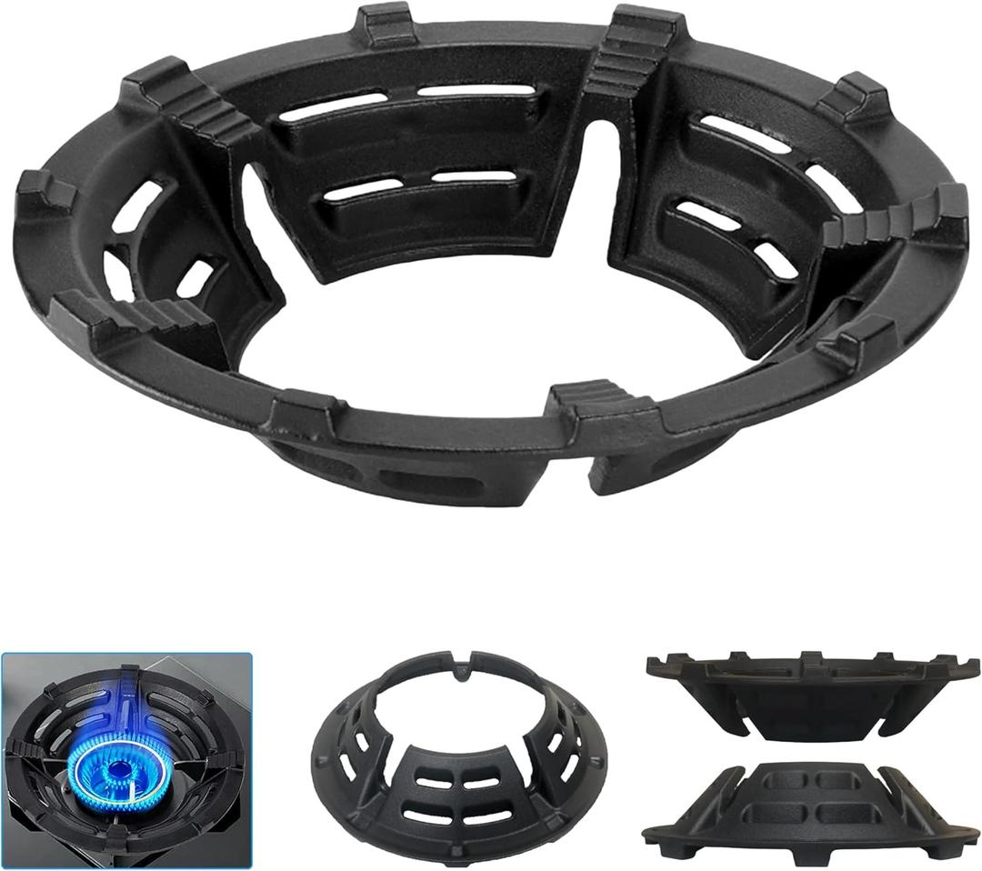 Cast Iron Wok Support Ring Stand Burner Ring for Gas Stove Rack Pot Holder Anti-skid Time-saving and Energy-saving for 5 claws racks or grates