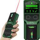 Stud Finder Wall Scanner - 7-in-1 Electronic Wall Stud Detector, Detects Wood, Metal, AC Power, Joists, Pipes with LCD Display, Laser & Bubble Level Ruler