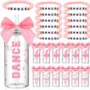 36 Pcs Dance Teacher Appreciation Gifts 14.2 oz Plastic Ballet Cup Beaded Bracelet Pink Bow Ballet Gift for Women Yoga Lovers Sets Birthday Prizes Party Favor Dance Team Gifts Bulk for Team