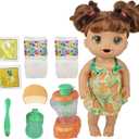 Baby Alive Magical Mixer Baby Doll Tropical Treat with Blender Accessories, Drinks, Wets, Eats, Brown Hair Toy for Kids Ages 3 and Up