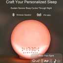 Smart Sunrise Alarm Clock with No Signup APP Control & Wake-Up Light, 4 Alarms, White Noise, FM Radio, Wireless Speaker, White