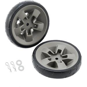 67445 Grill Wheels Replacement Parts for Weber Wheels Genesis II and Genesis II LX 200 300 400 600 Series GS4 Grill(Model Years 2017 and Newer) Weber II E-310 8 Inch Plastic Black BBQ Wheel Kit 2Pcs