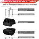 TYT Off-Road Winch Rope Kit - 1/4''x50', 10000 Lbs Black Synthetic Cable with Protective Sheath, Heavy-Duty Hook, Safety Pull Strap & Rubber Stopper Ideal for 4WD ATV UTV Vehicles, Grey, (JPS1450IG)